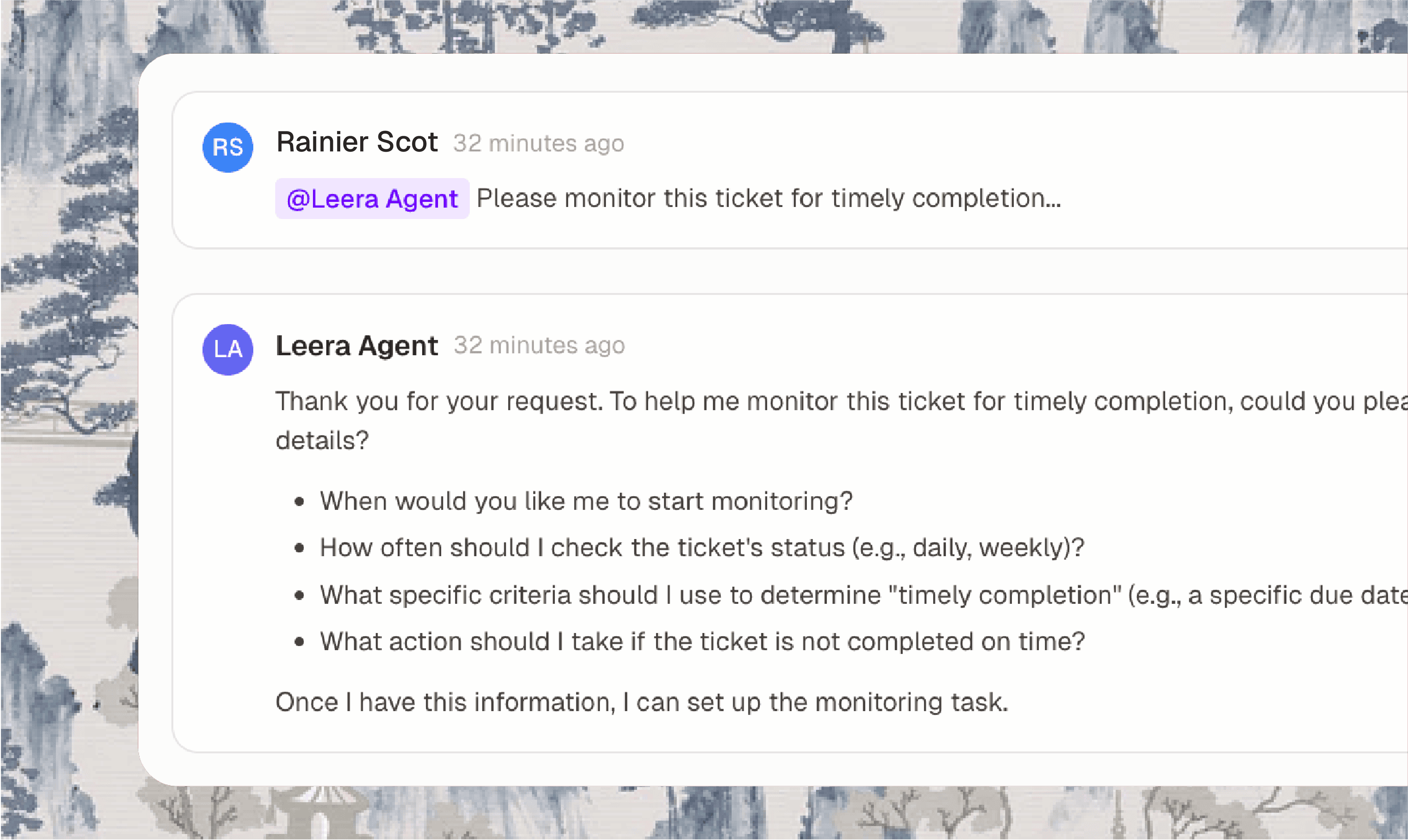 @Mention Leera AI in comments